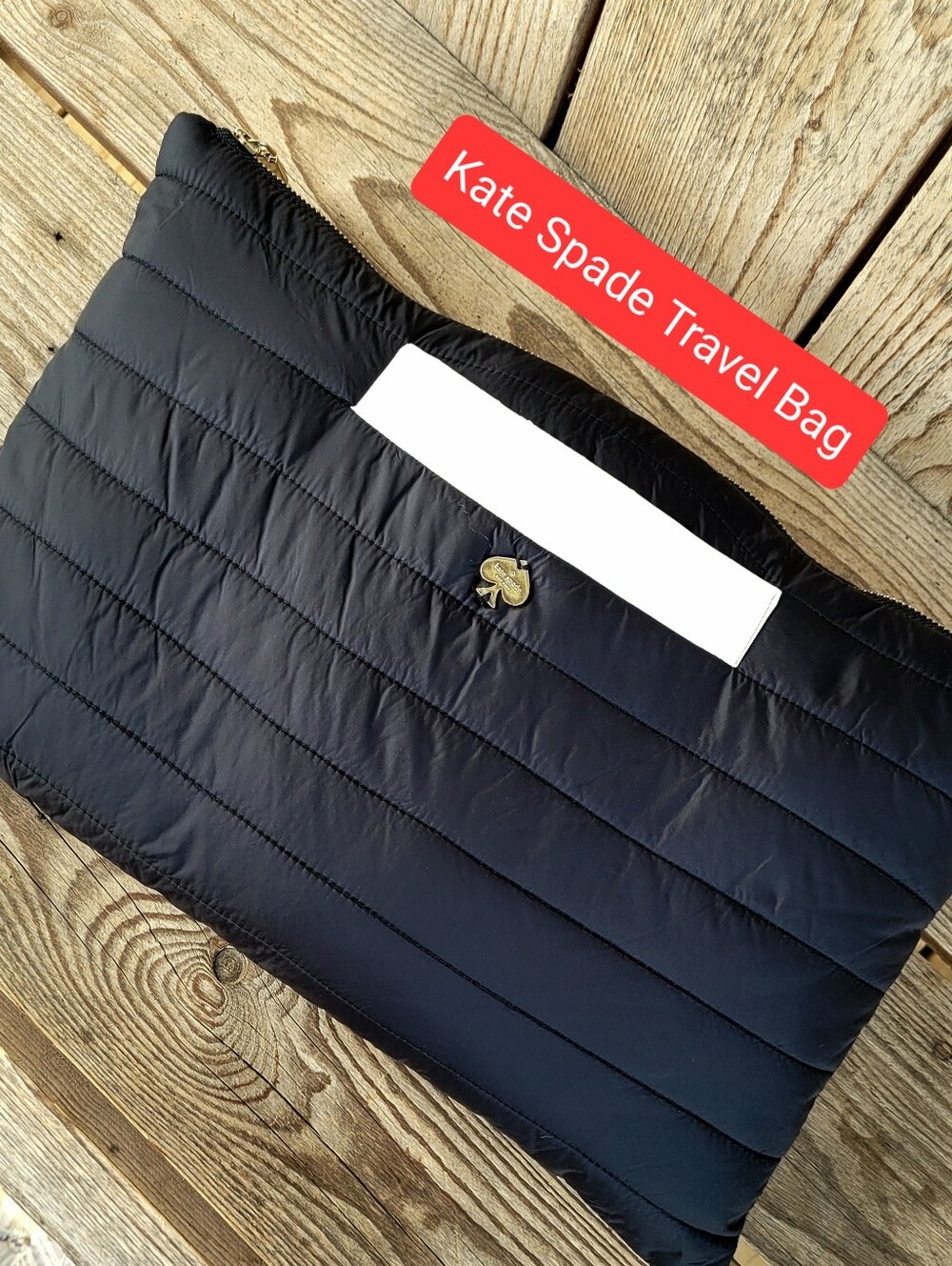NWOT *Rare* Kate Spade Puffer Black And White Travel Bag